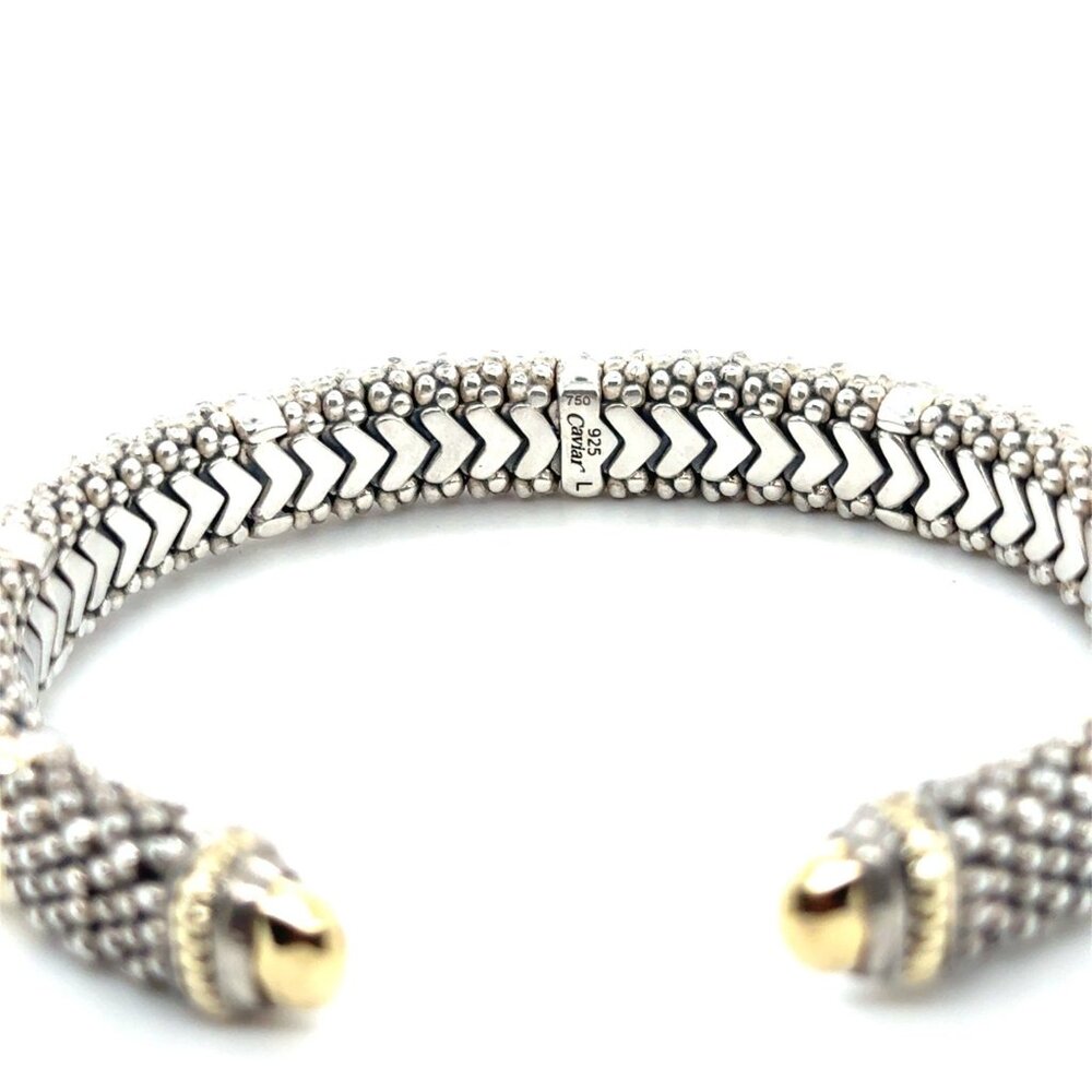 Lagos Caviar 925/18K Cuff - Picture 5 of 8